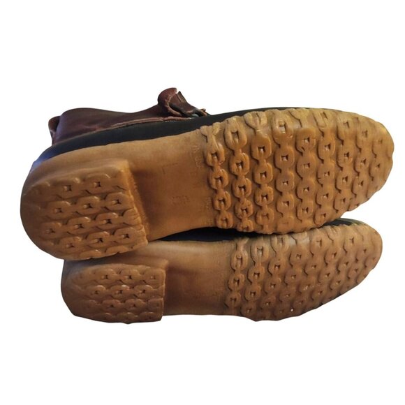 L.L. Bean Women's 8 Maine Hunting Shoe Brown/Black Leather Rubber Duck Boots - Picture 9 of 13